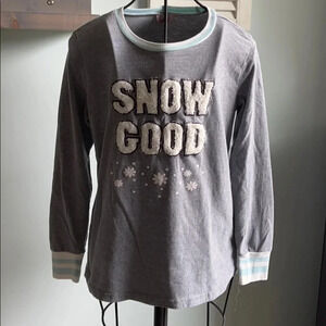 La Vie en Rose|  Snow ❄️ Good Long Sleeve Pj Top